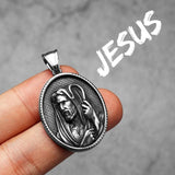 Jesus Heart Cross Christian Amulet Necklaces necklace Viking Warriors