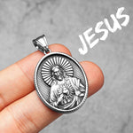 Jesus Heart Cross Christian Amulet Necklaces necklace Viking Warriors