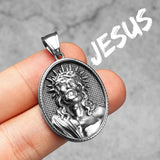Jesus Heart Cross Christian Amulet Necklaces necklace Viking Warriors