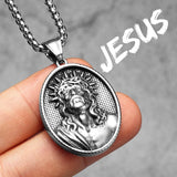 Jesus Heart Cross Christian Amulet Necklaces necklace Viking Warriors