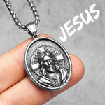Jesus Heart Cross Christian Amulet Necklaces necklace Viking Warriors