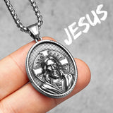 Jesus Heart Cross Christian Amulet Necklaces necklace Viking Warriors