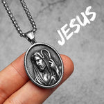 Jesus Heart Cross Christian Amulet Necklaces necklace Viking Warriors