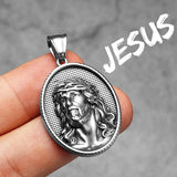 Jesus Heart Cross Christian Amulet Necklaces necklace Viking Warriors