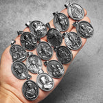 Jesus Heart Cross Christian Amulet Necklaces necklace Viking Warriors