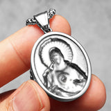 Jesus Heart Cross Christian Amulet Necklaces necklace Viking Warriors