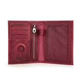 Leather Passport Wallet with Airtag Case – RFID Blocking & Travel Organizer Wallets & Money Clips Viking Warriors