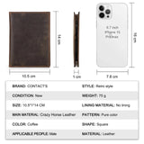 Leather Passport Wallet with Airtag Case – RFID Blocking & Travel Organizer Wallets & Money Clips Viking Warriors
