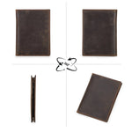 Leather Passport Wallet with Airtag Case – RFID Blocking & Travel Organizer Wallets & Money Clips Viking Warriors