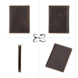 Leather Passport Wallet with Airtag Case – RFID Blocking & Travel Organizer Wallets & Money Clips Viking Warriors