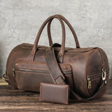 Handcrafted cow leather duffle bag 