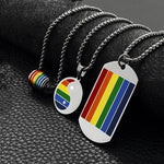 LGBTQIA+ Rainbow Pendant Necklaces Necklace Viking Warriors
