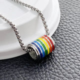 LGBTQIA+ Rainbow Pendant Necklaces Necklace Viking Warriors