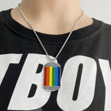 LGBTQIA+ Rainbow Pendant Necklaces Necklace Viking Warriors