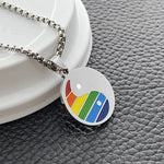 LGBTQIA+ Rainbow Pendant Necklaces Necklace Viking Warriors