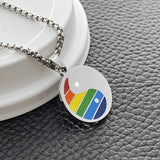 LGBTQIA+ Rainbow Pendant Necklaces Necklace Viking Warriors