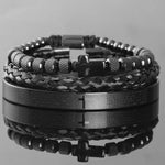 Luxury 3 piece Cross Bracelet Set Bracelets Viking Warriors