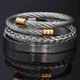 Luxury 3 piece Cross Bracelet Set Bracelets Viking Warriors