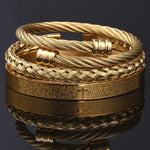 Luxury 3 piece Cross Bracelet Set Bracelets Viking Warriors