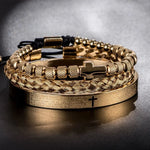 Luxury 3 piece Cross Bracelet Set Bracelets Viking Warriors