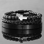 Luxury 3 piece Cross Bracelet Set Bracelets Viking Warriors