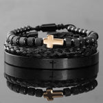 Luxury 3 piece Cross Bracelet Set Bracelets Viking Warriors