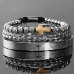 Luxury 3 piece Cross Bracelet Set Bracelets Viking Warriors