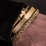 Luxury 3 piece Cross Bracelet Set Bracelets Viking Warriors