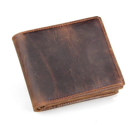 Luxury Inside Zip Brown Leather Wallet wallet Viking Warriors