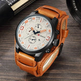 Luxury Mens Watches with Leather Strap Watches Viking Warriors