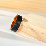 Luxury Wooden Inlay Tungsten Wedding Bands – Perfect Blend of Style and Strength rings Viking Warriors