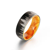 Luxury Wooden Inlay Tungsten Wedding Bands – Perfect Blend of Style and Strength rings Viking Warriors