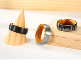 Luxury Wooden Inlay Tungsten Wedding Bands – Perfect Blend of Style and Strength rings Viking Warriors