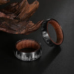 Luxury Wooden Inlay Wedding Bands – Perfect Blend of Style and Strength rings Viking Warriors