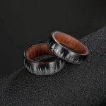 Luxury Wooden Inlay Wedding Bands – Perfect Blend of Style and Strength rings Viking Warriors