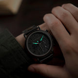 Men's Chronograph Wooden Wristwatch Watches Viking Warriors