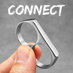 Men's Titanium Steel Double Finger Ring | Punk Rock Hip Hop Style ring Viking Warriors