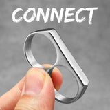 Men's Titanium Steel Double Finger Ring | Punk Rock Hip Hop Style ring Viking Warriors