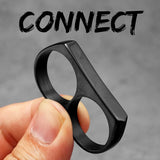 Men's Titanium Steel Double Finger Ring | Punk Rock Hip Hop Style ring Viking Warriors