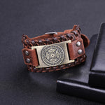Mjolnir Leather Bracelet Wristbands Viking Warriors