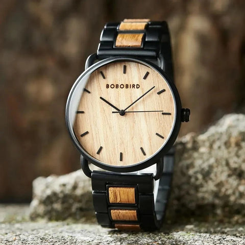Modern Walnut Wood Watch Watches Viking Warriors