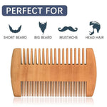 Natural Wood Beard Comb beard comb Viking Warriors