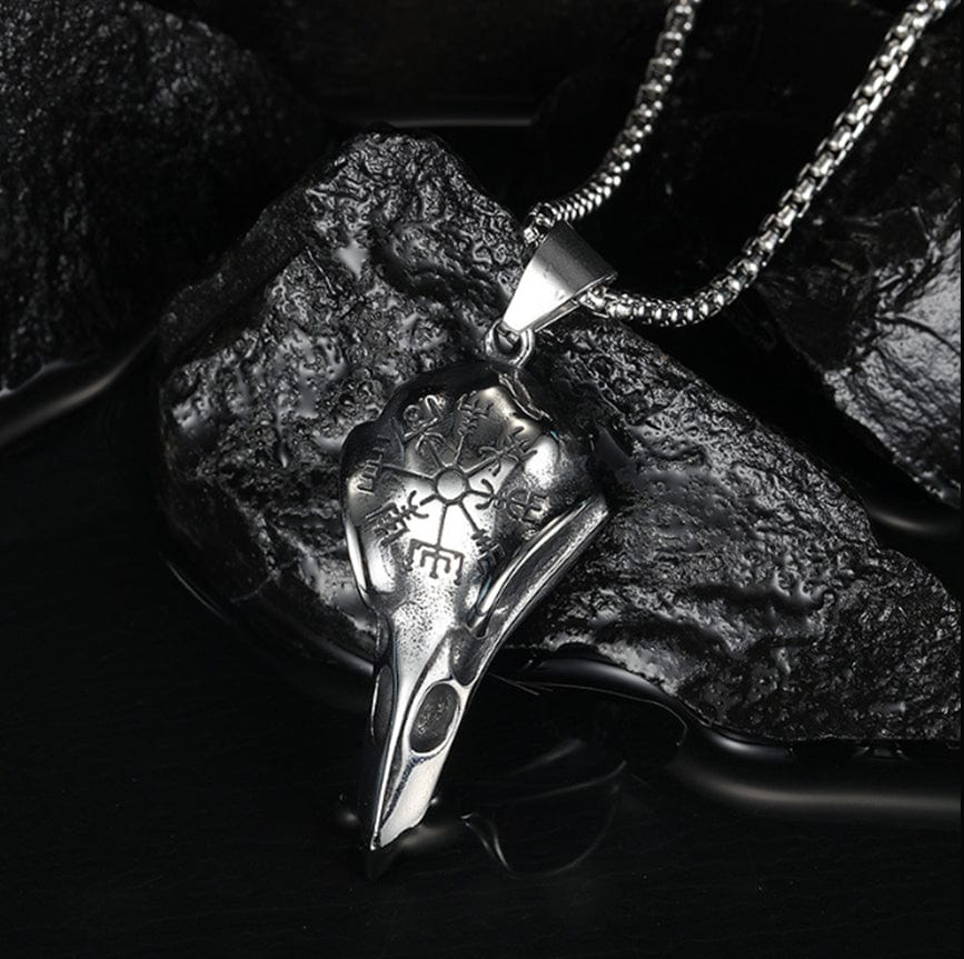 Nordic Raven Skull Necklace | Viking Warriors