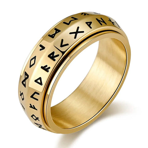 Nordic Rune Spin Ring ring Viking Warriors