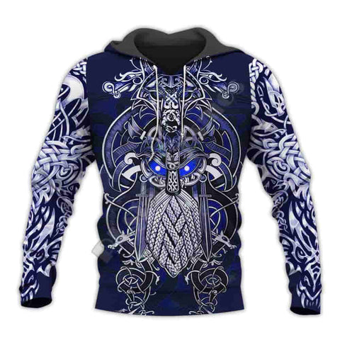 Norse God Odin Pullover Hoodies Hoodie Viking Warriors