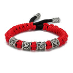 Norse Runes Beads Bracelet Braided Survival Paracord Wristband Bracelet Viking Warriors