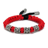 Norse Runes Beads Bracelet Braided Survival Paracord Wristband Bracelet Viking Warriors