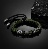 Norse Runes Beads Bracelet Braided Survival Paracord Wristband Bracelet Viking Warriors