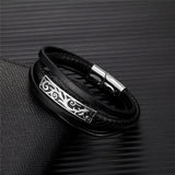 Norse Symbols Leather Bead Bracelets Bracelets Viking Warriors