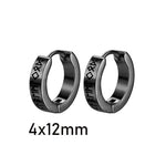 Norse Viking Runes Hoop Earrings earrings Viking Warriors